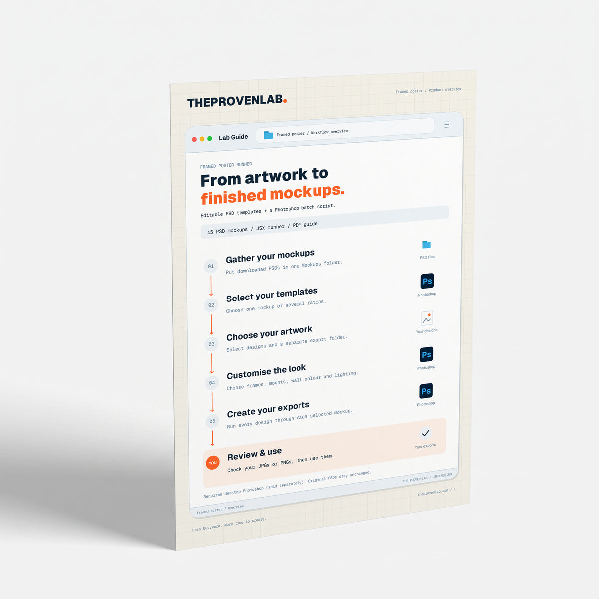 FRAMED POSTER MOCKUP RUNNER